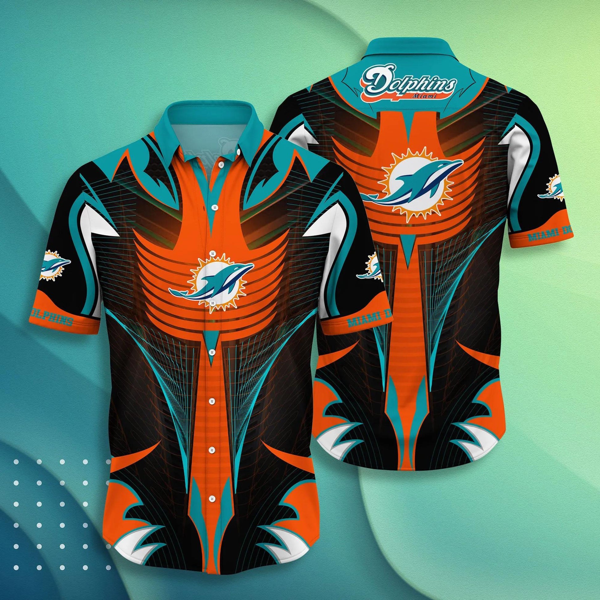 Miami Dolphins NFL Style Hot Hawaiian Shirt 4, NFL Hawaiian Shirt Moonbestprint