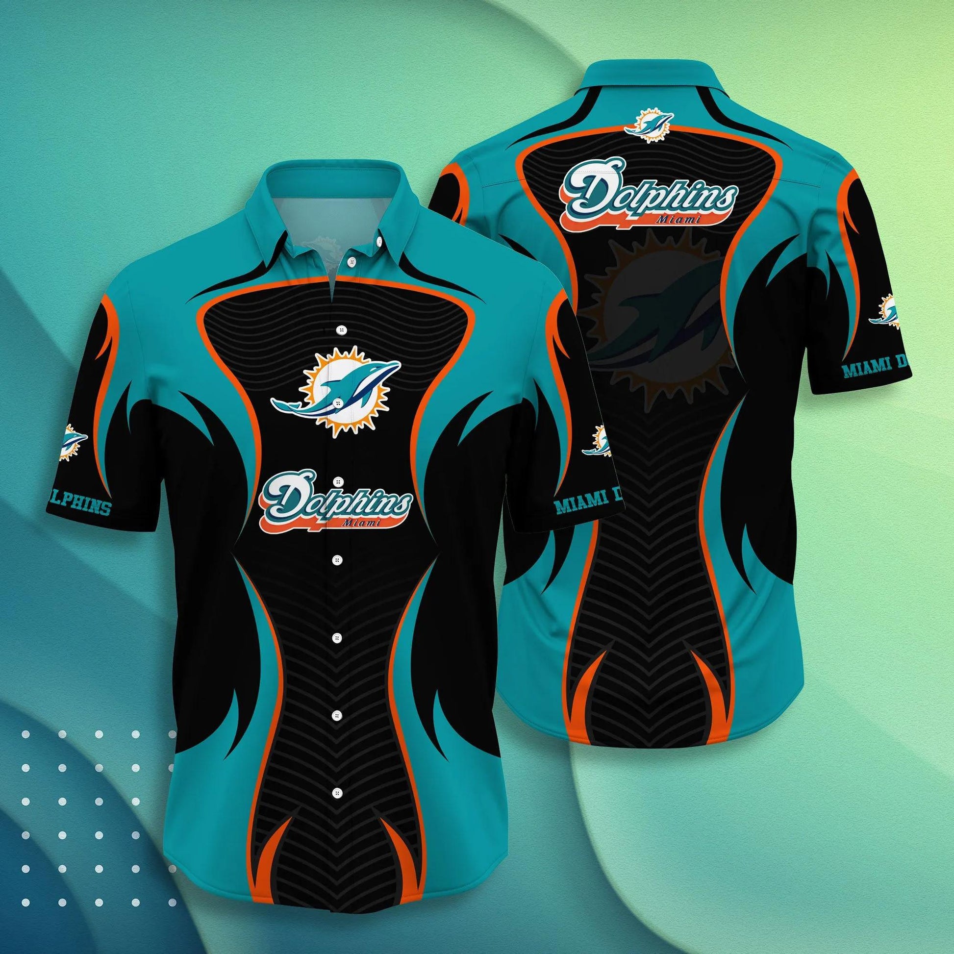 Miami Dolphins NFL Style Hot Hawaiian Shirt, NFL Hawaiian Shirt Moonbestprint