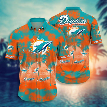 Miami Dolphins NFL Style Hot Trending 3D Hawaiian Shirt, NFL Hawaiian Shirt Moonbestprint