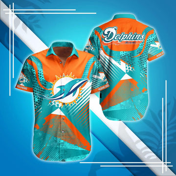 Miami Dolphins Special Digital Pattern Hawaiian Shirt, NFL Hawaiian Shirt Moonbestprint
