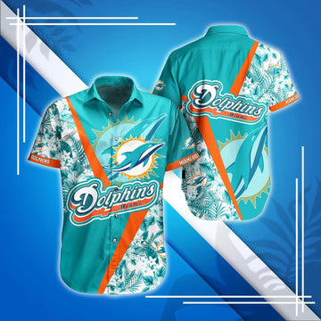 Miami Dolphins Style Summer Hawaiian Shirt, NFL Hawaiian Shirt Moonbestprint