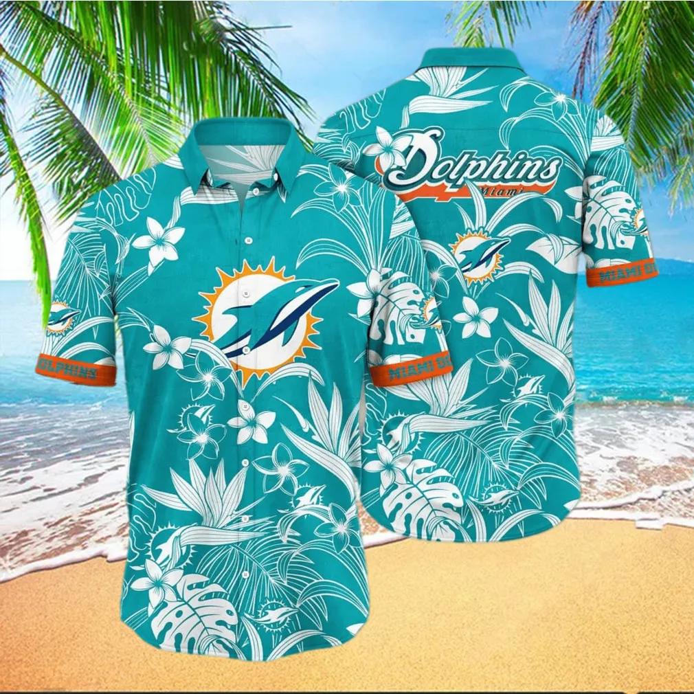Miami Dolphins Summer Gift For Friend Hawaiian Shirt, NFL Hawaiian Shirt Moonbestprint