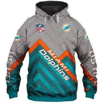Miami Dolphins Team Sport 3D Hoodie, NFL Hoodie Moonbestprint