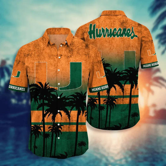 Miami Hurricanes Aloha Hawaiian Shirt, NCAA Hawaiian Shirt Moonbestprint
