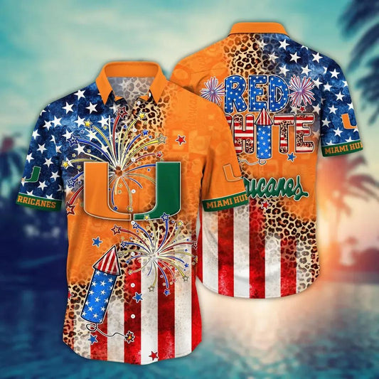 Miami Hurricanes NCAA Aloha Hawaiian Shirt 1, NCAA Hawaiian Shirt Moonbestprint
