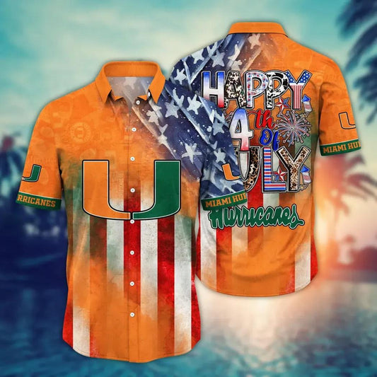 Miami Hurricanes NCAA Aloha Hawaiian Shirt 2, NCAA Hawaiian Shirt Moonbestprint