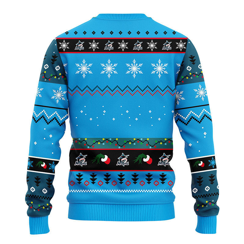 Miami Marlins 12 Grinch Xmas Day Ugly Christmas Sweater, Grinch Xmas Sweater Moonbestprint