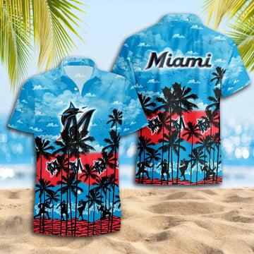Miami Marlins Hawaiian Shirt Trending Summer. Gift For Miami Marlins Fan, MLB Hawaiian Shirt Moonbestprint