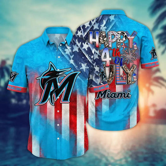 Miami Marlins MLB Aloha Hawaiian Shirt, MLB Hawaiian Shirt Moonbestprint