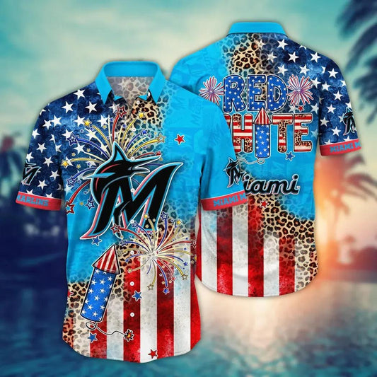 Miami Marlins MLB Aloha Hawaiian Shirt 3, MLB Hawaiian Shirt Moonbestprint