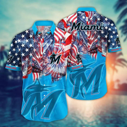 Miami Marlins MLB Flower Aloha Hawaiian Shirt 10, MLB Hawaiian Shirt Moonbestprint