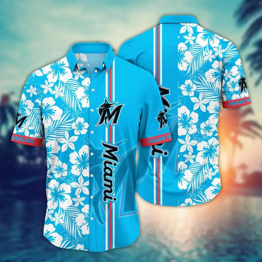 Miami Marlins MLB Flower Aloha Hawaiian Shirt 13, MLB Hawaiian Shirt Moonbestprint