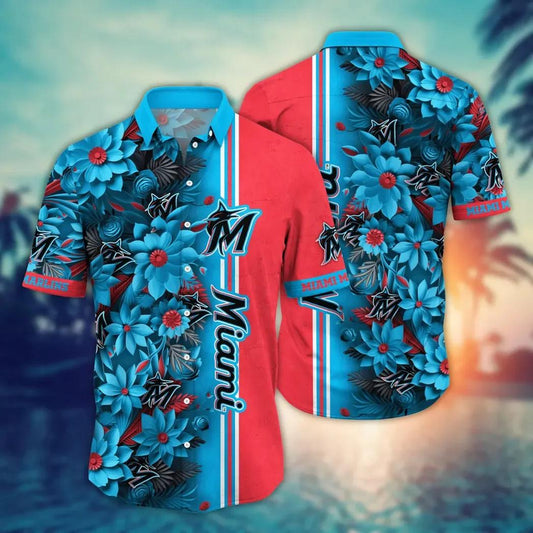 Miami Marlins MLB Flower Aloha Hawaiian Shirt 7, MLB Hawaiian Shirt Moonbestprint