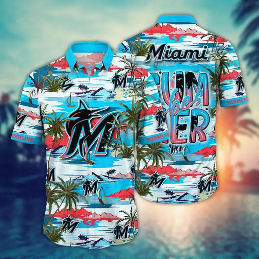 Miami Marlins MLB Flower Aloha Hawaiian Shirt 9, MLB Hawaiian Shirt Moonbestprint