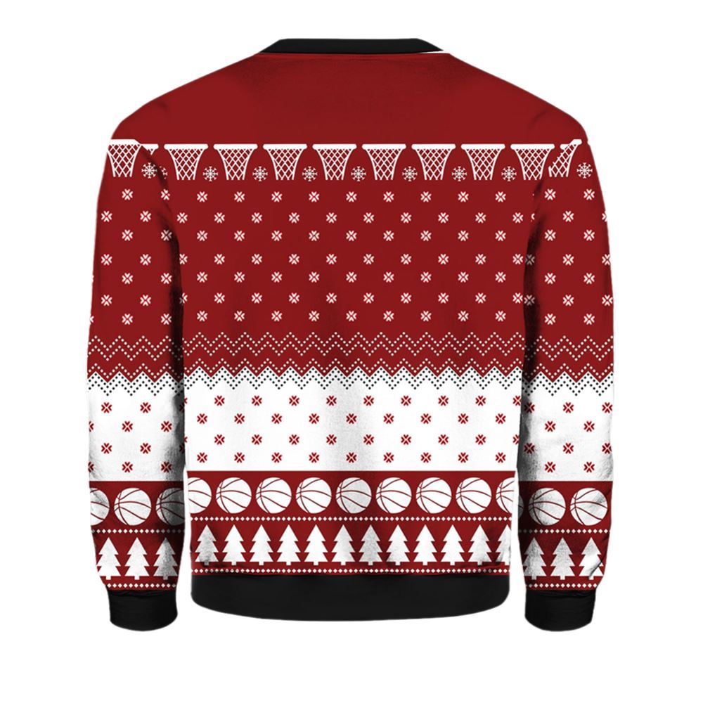 Michael Jordan Santa Playing Basketball Ugly Sweater - Moonbestprint