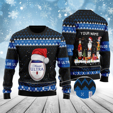 Michelob Ultra Bottle Santa Ugly Sweater – Moonbestprint