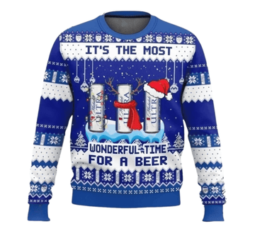 Michelob Ultra Christmas Wonderfultime For a Beer Ugly Sweater – Moonbestprint