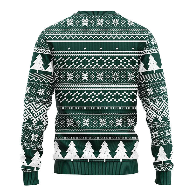 Michigan State Spartans Grinch Hug Ugly Christmas Sweater Moonbestprint