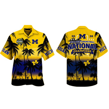 Michigan Wolverines 2026 NCAA Men's Basketball National Champions Hawaiian Shirt – Moonbestprint