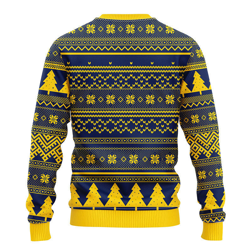 Michigan Wolverines Grinch Hug Ugly Christmas Sweater Moonbestprint