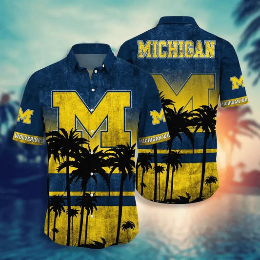 Michigan Wolverines Style Hot Trending Summer Aloha Hawaiian Shirt, NCAA Hawaiian Shirt Moonbestprint