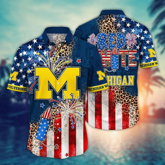 Michigan Wolverines Style Hot Trending Summer NCAA Aloha Hawaiian Shirt 2, NCAA Hawaiian Shirt Moonbestprint