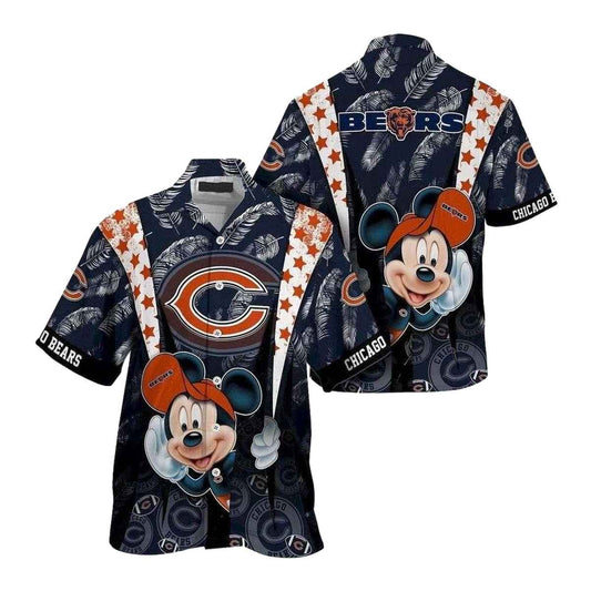 Mickey Adventure Chicago Bears Tropical Hawaiian Shirt - Moonbestprint