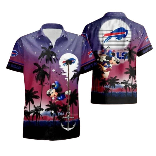 Mickey Buffalo Bills Vacation Vibes Tropical Hawaiian Shirt - Moonbestprint