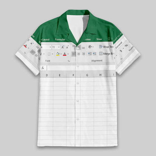 Microsoft Excel Hawaiian Shirt Moonbestprint
