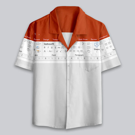 Microsoft PowerPoint Hawaiian Shirt Moonbestprint