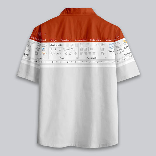 Microsoft PowerPoint Hawaiian Shirt Moonbestprint