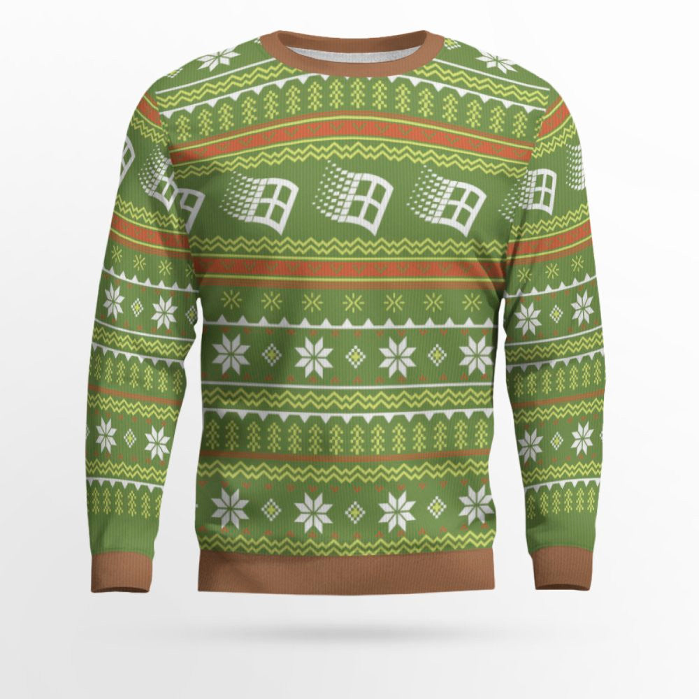 Microsoft Windows Ugly Holiday Sweater Brown And Green 2025 – Moonbestprint