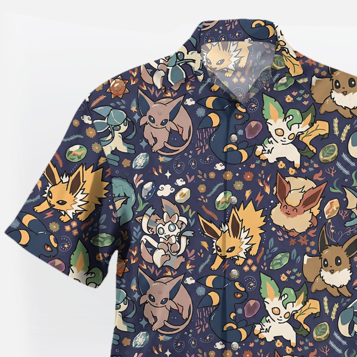 Midnight Eevee Evolutions Pokemon Hawaiian Shirt – Moonbestprint