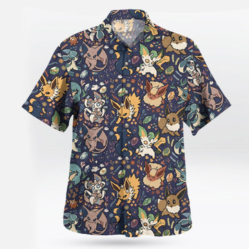 Midnight Eevee Evolutions Pokemon Hawaiian Shirt – Moonbestprint
