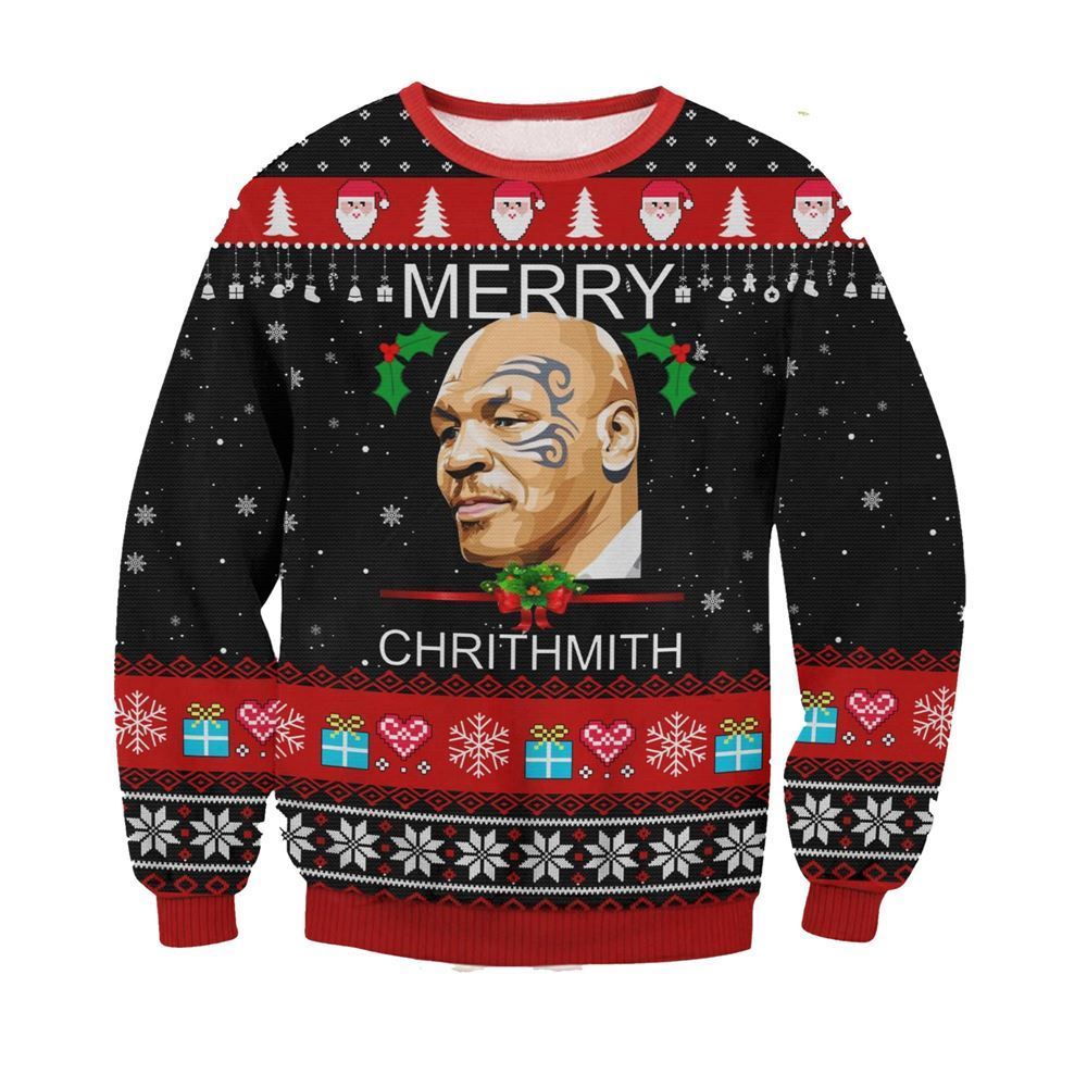 Mike Tyson Merry Chrithmith Ugly Sweater - Moonbestprint