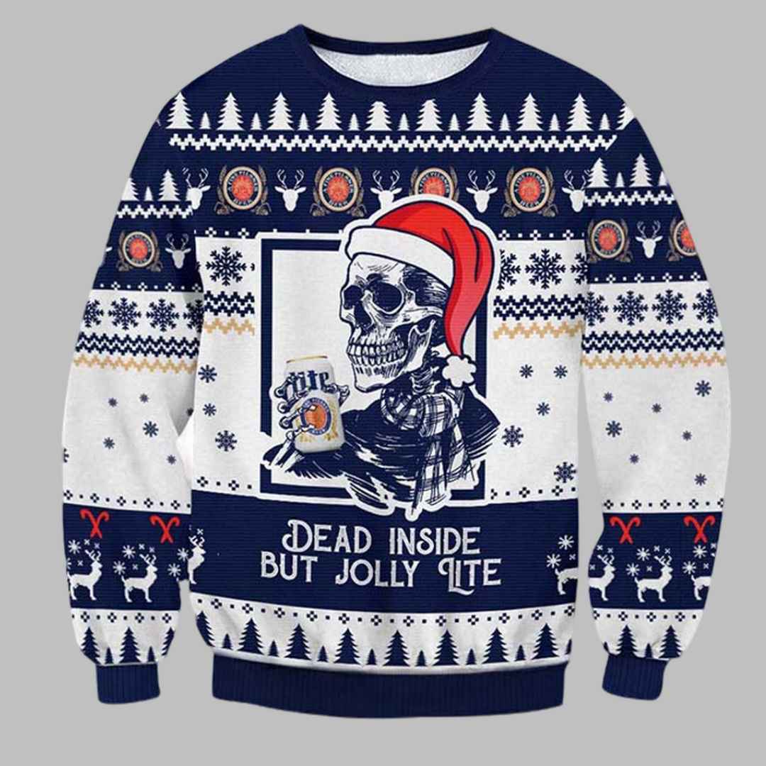 Miller Lite Dead Inside Ugly Christmas Sweater – Moonbestprint