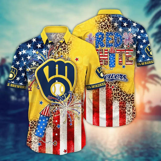 Milwaukee Brewers MLB Aloha Hawaiian Shirt, MLB Hawaiian Shirt Moonbestprint