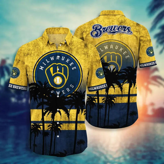 Milwaukee Brewers MLB Aloha Hawaiian Shirt 1, MLB Hawaiian Shirt Moonbestprint