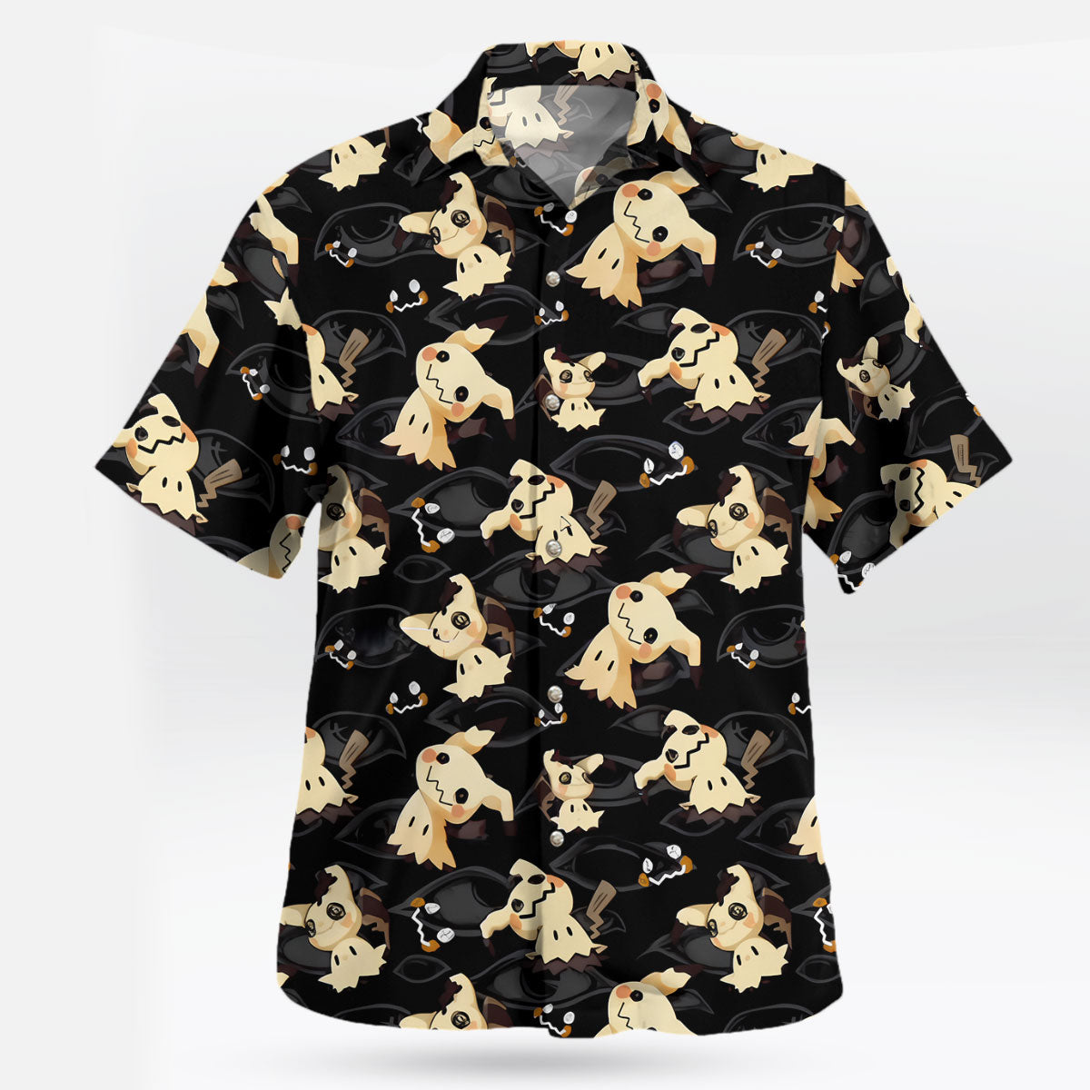 Mimikyu Dark Ghost Pattern Pokemon Hawaiian Shirt – Moonbestprint