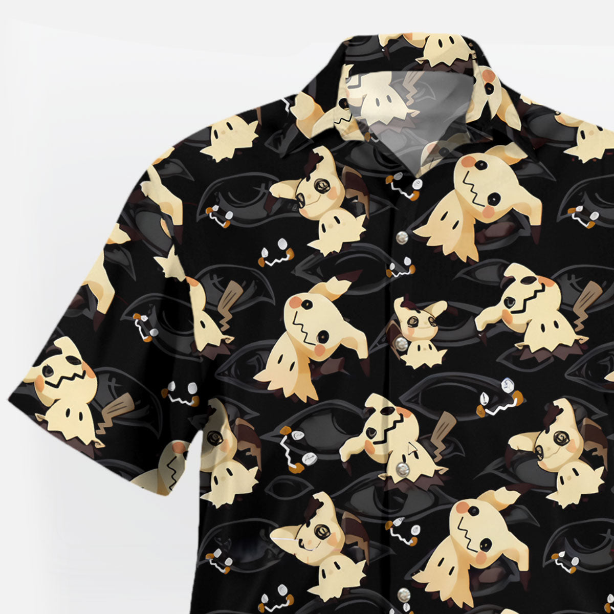 Mimikyu Dark Ghost Pattern Pokemon Hawaiian Shirt – Moonbestprint