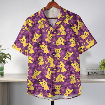Mimikyu Purple Pattern Pokemon Hawaiian Shirt – Moonbestprint
