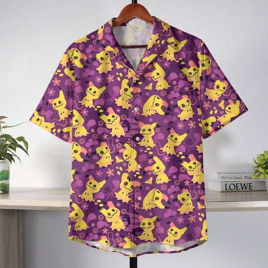 Mimikyu Purple Pattern Pokemon Hawaiian Shirt – Moonbestprint