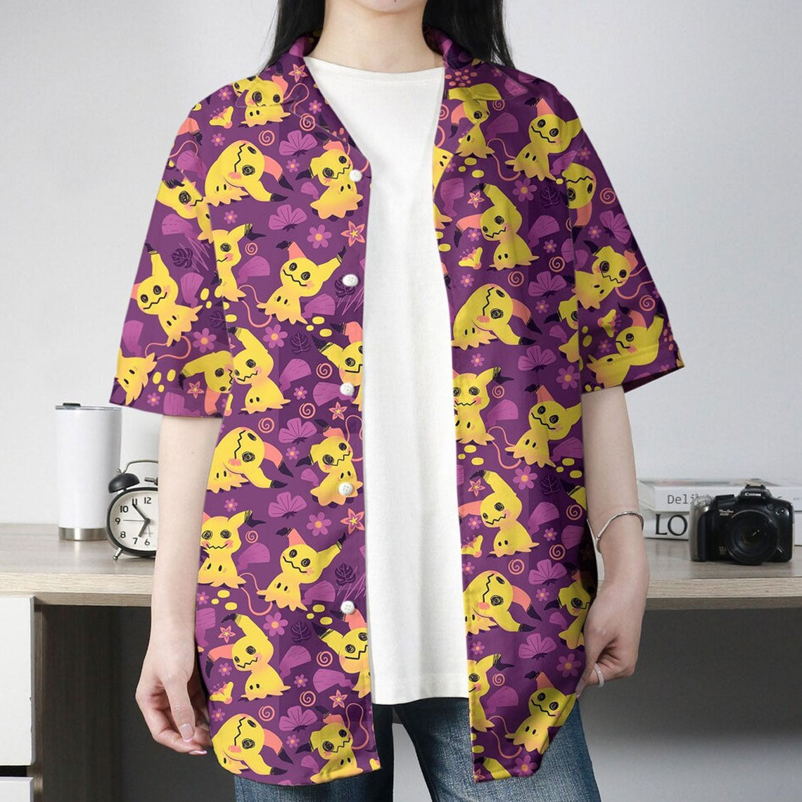 Mimikyu Purple Pattern Pokemon Hawaiian Shirt – Moonbestprint