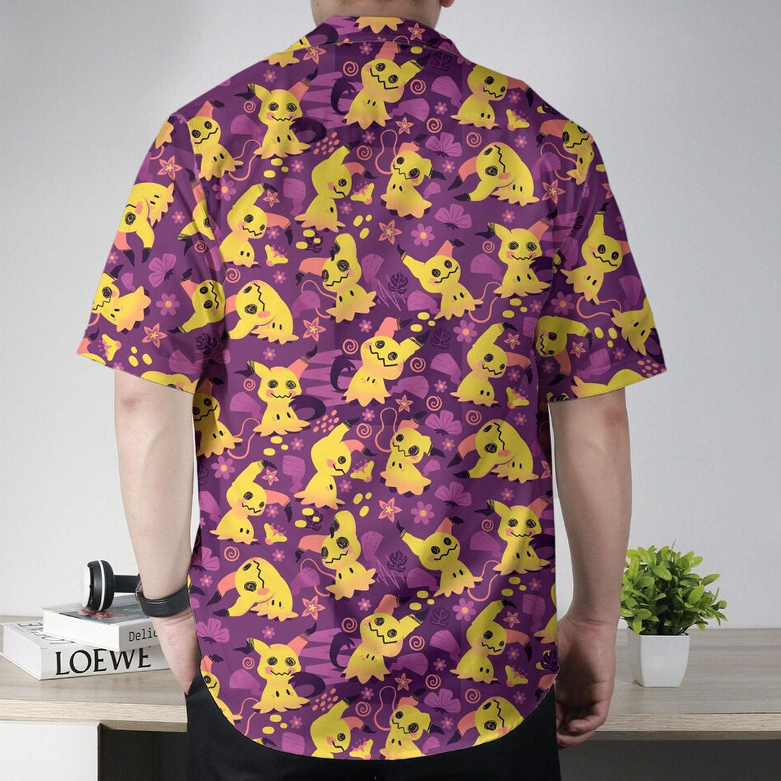 Mimikyu Purple Pattern Pokemon Hawaiian Shirt – Moonbestprint