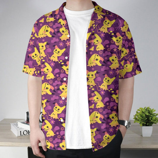 Mimikyu Purple Pattern Pokemon Hawaiian Shirt – Moonbestprint