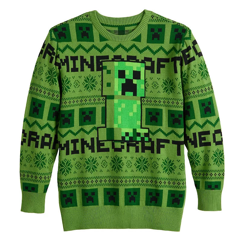 Minecraft Creeper Snow Attack Ugly Christmas Sweater – Moonbestprint