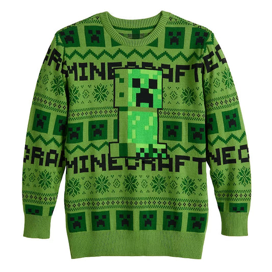 Minecraft Creeper Snow Attack Ugly Christmas Sweater – Moonbestprint
