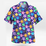 Minior Spirit Hawaiian Shirt Cosmic Pattern Button Up for Pokemon Fans – Moonbestprint