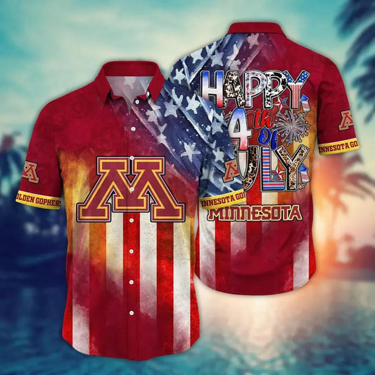 Minnesota Golden Gophers NCAA Aloha Hawaiian Shirt, NCAA Hawaiian Shirt Moonbestprint