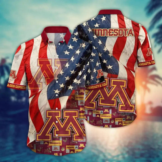 Minnesota Golden Gophers NCAA Flower Aloha Hawaiian Shirt 10, NCAA Hawaiian Shirt Moonbestprint
